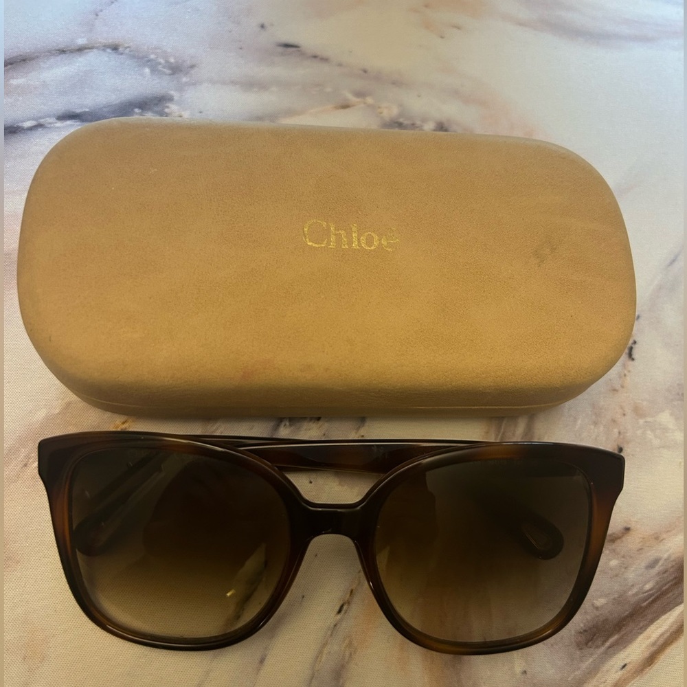 Chloe oversized tortise sunglasses